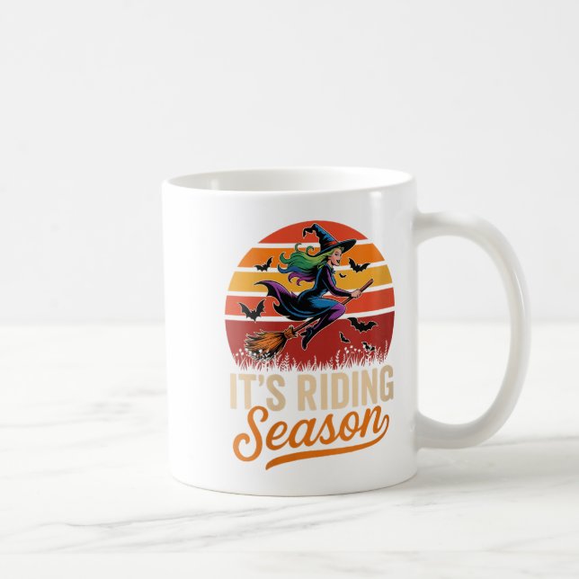 Frauen Vintag, es ist Reiten Weihnachtsfeiertag Ha Kaffeetasse (Rechts)