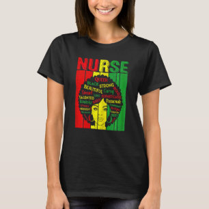 Frauen Vintag nach Krankenschwester Schwarze Gesch T-Shirt