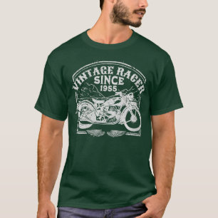 Frauen Vintag Racer Seit 1955 Retro Motorrad T-Shirt