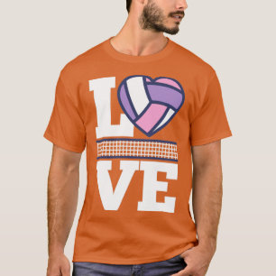 Frauen Volleyball Geschenke Print Girls Liebe Voll T-Shirt