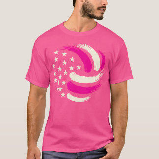 Frauen Volleyball in Girls US-amerikanische Flagge T-Shirt