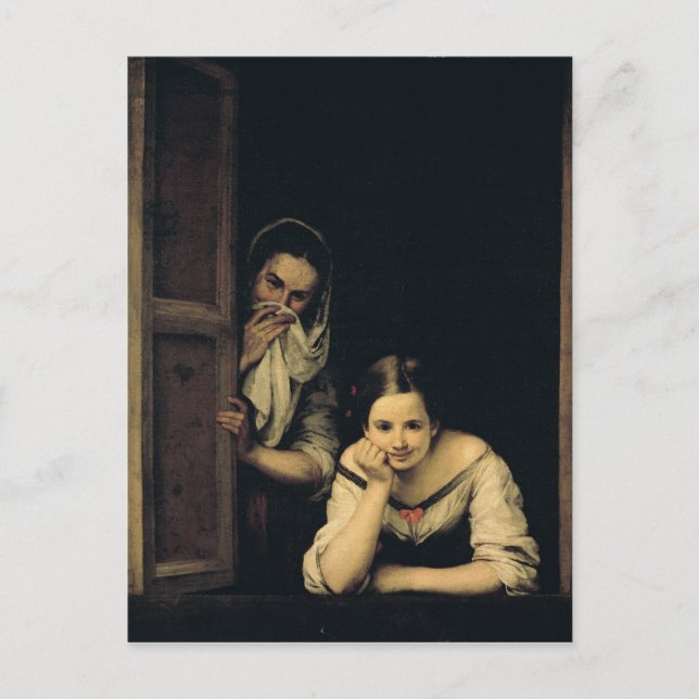 Frauen von Galizien am Fenster, 1670 Postkarte (Vorderseite)