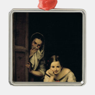 Frauen von Galizien am Fenster, 1670 Silbernes Ornament