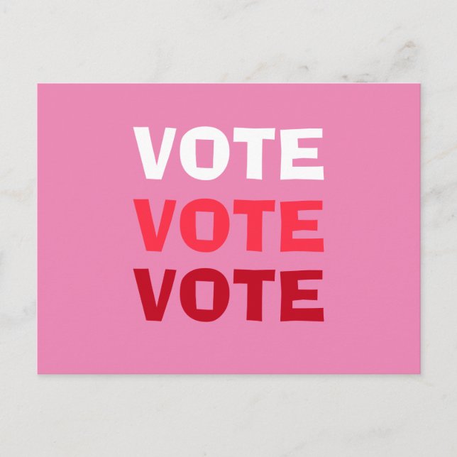 Frauen wählen politische Wahlkampagne in Rosa Postkarte (Vorderseite)
