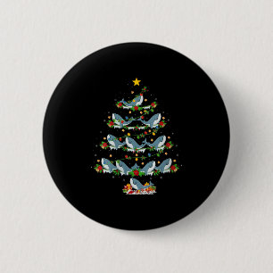 Frauen Wal Weihnachtsbaum Lichter Lustige Meeresti Button