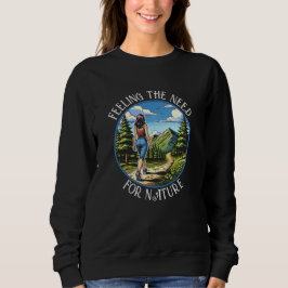 Frauen Wandern im Naturversuch Sweatshirt