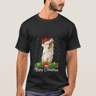 Frauen Weihnachtsbeleuchtung Dekor Weihnachtsmann  T-Shirt