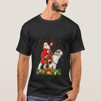 Frauen Weihnachtsdekoration Lustiger Santa Reitet T-Shirt
