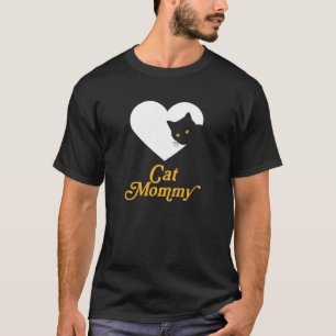 Frauen Weiße Liebe Herz Katze Mutti Für Mädchen & T-Shirt
