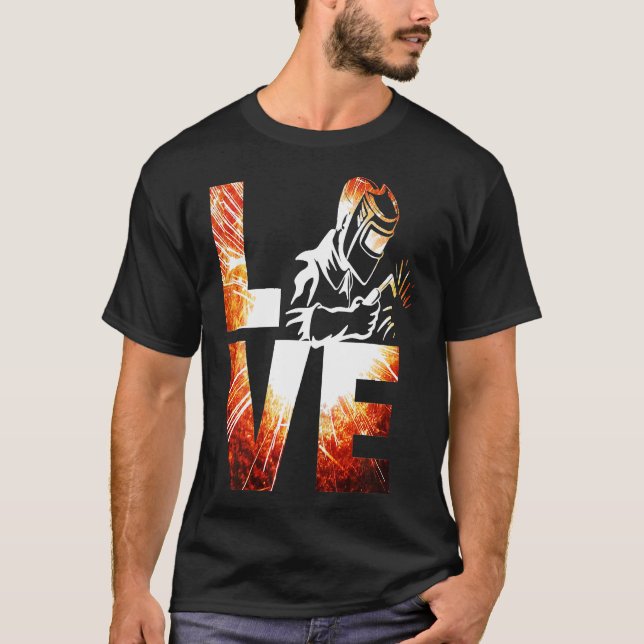 Frauen Welder Liebe, Welders Ehefrau Girlfriend Gi T-Shirt (Vorderseite)