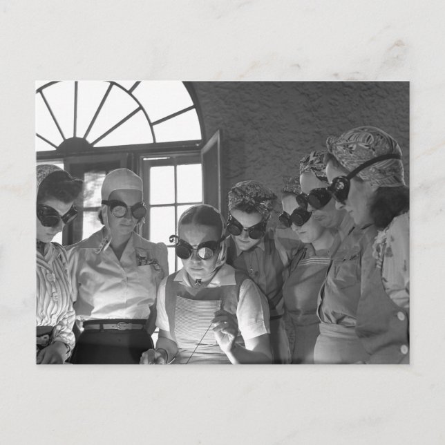 Frauen Welders im Zweiten Weltkrieg der 1940er Postkarte (Vorderseite)