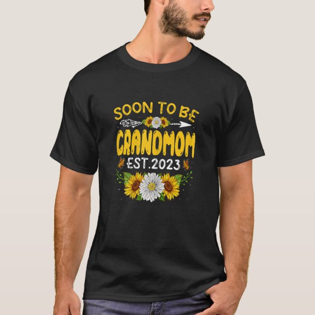 Frauen werden bald Großmutter Junge Mutter Schwang T-Shirt (Vorderseite)