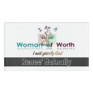 Frauen wert des NamensAbzeichens Namenschild