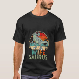 Frauen Wifesaurus T Rex Dinosaur Lustig Ehefrau Sa T-Shirt