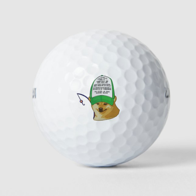 Frauen wollte mich, Fische fürchten mich, ich bin  Golfball (Vorderseite)