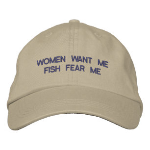 Frauen Wollte mir Fisch Angst ich Baseballhut Bestickte Baseballkappe