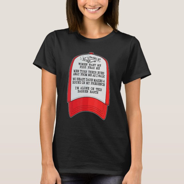 Frauen Wollte mir Fisch Angst Meme Fishing Design T-Shirt (Vorderseite)