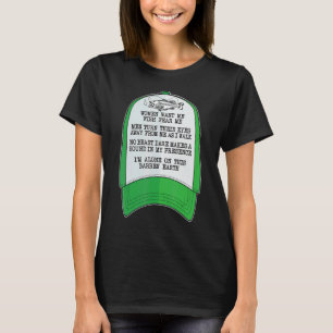 Frauen Wollte mir Fisch Angst mir Grünen Hut Meme  T-Shirt