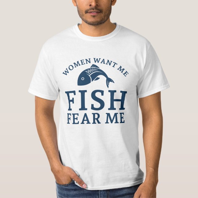 Frauen Wollte mir Fische Angst T-Shirt (Vorderseite)