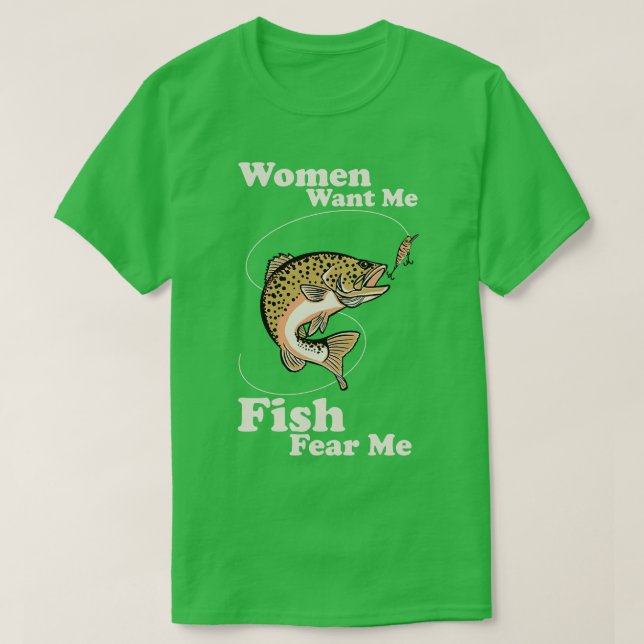 Frauen Wollte mir Fische Angst T-Shirt (Design vorne)
