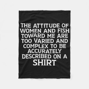 Frauen Wollte mir Funny Fish Angst Me Fischen Meme Fleecedecke