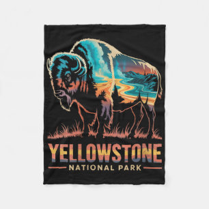 Frauen Yellowstone Nationalpark Retro Outdoor Wand Fleecedecke