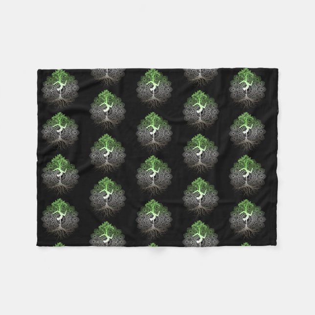 Frauen Yoga Namaste Frauen Meditation Chakra Frau Fleecedecke (Vorderseite (Horizontal))