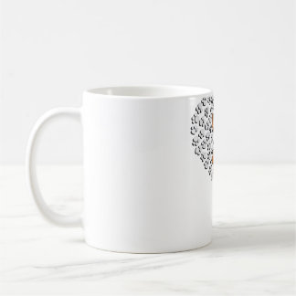 Frauen Yorkshire Terrier Lover Dog Paw Design Hear Kaffeetasse