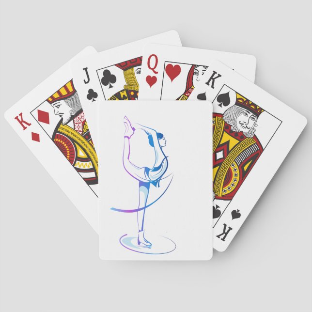 Frauen-Zahl Skaten-Spielkarten Spielkarten (Rückseite)