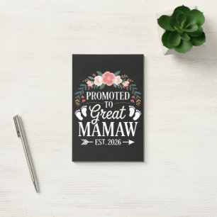 Frauen zu Great Mamaw befördert Post-it Klebezettel