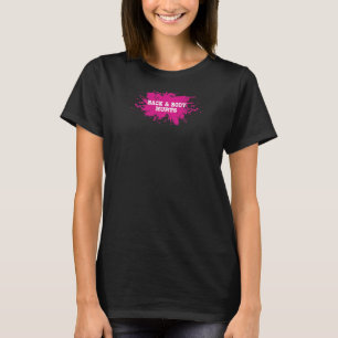 Frauen zurück und Körper Hurts Workout Gym Meme Er T-Shirt