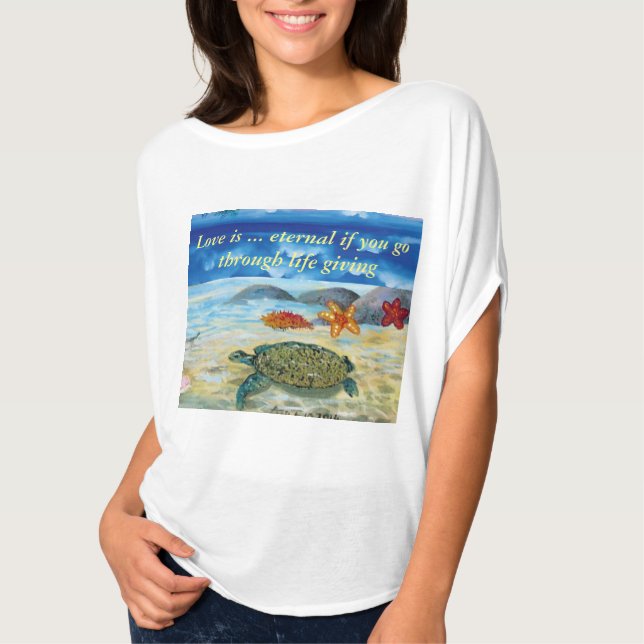 Frauenbella+Leinwand-Blendkreislauf oben, weiß T-Shirt (Vorderseite)