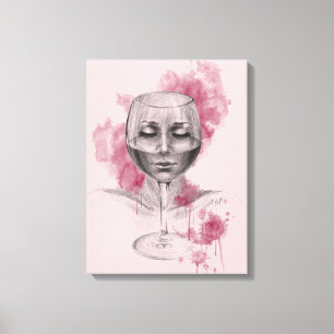 Frauenbild in der surrealen, zeichnend Kunst aus W Leinwanddruck