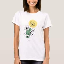 Frauenelegante Blumenmohn-T - Shirt