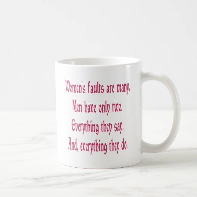 Frauenfehler vs Männerfehler Kaffeetasse (Rechts)