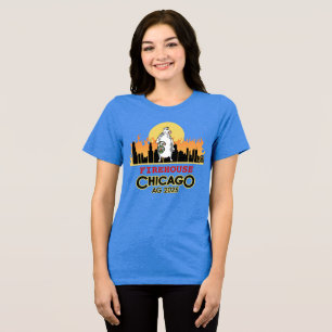Frauenfeuerhaus im T-Shirt Chicago Tri-Blend Shirt