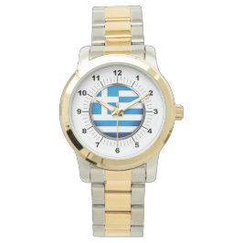 Frauenflagge in Griechenland - Oversized Two-Tone  Armbanduhr