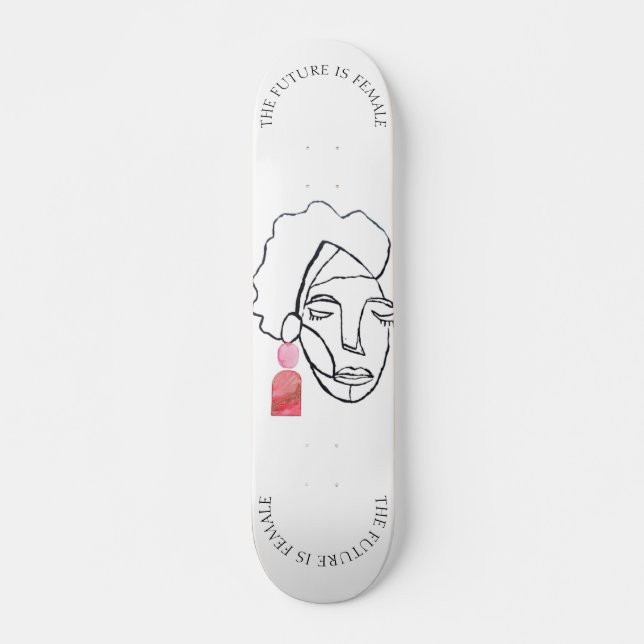 Frauenförderung Die weibliche Zukunft ist weiblich Skateboard (Vorne)