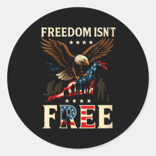 Frauenfreiheit ist nicht patriotischer Adler USA V Runder Aufkleber