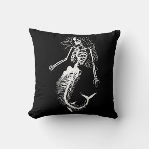 Frauenfunny Halloween Meerjungfrau Skeleton Gesche Kissen