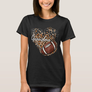 Frauenfußball Oma Leopard Herzmüttertag T-Shirt