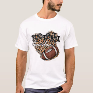 Frauenfußball Oma Leopard Herzmüttertag T-Shirt