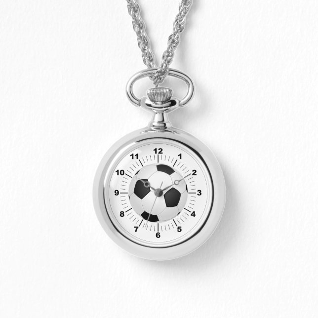 Frauenfußball Wraparound Silberschau Armbanduhr (Vorderseite)