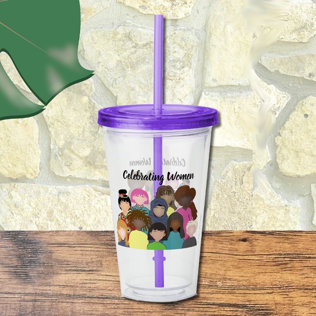 Frauengeschichte Monat Event Akrolic Tumbler Acryltrinkbecher (Feminist tumbler)