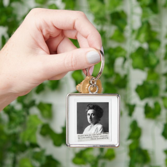 Frauengeschichte: Rosa Luxemburg Zitat zur Freihei Schlüsselanhänger (Hand)