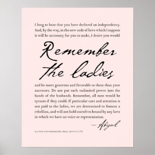 Frauengeschichten Feminismus Poster 1776 zitieren 