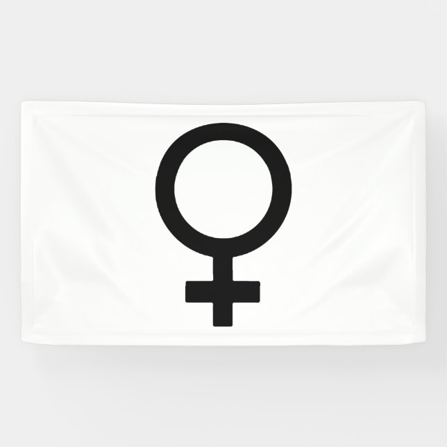 Frauengeschlechtersymbol Banner (Horizontal)
