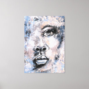 Frauengesicht - Abstrakte Kunst Moderne Malerei Leinwanddruck