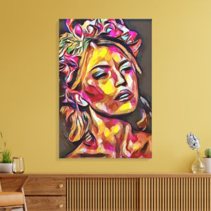 Frauengesicht Leinwanddruck