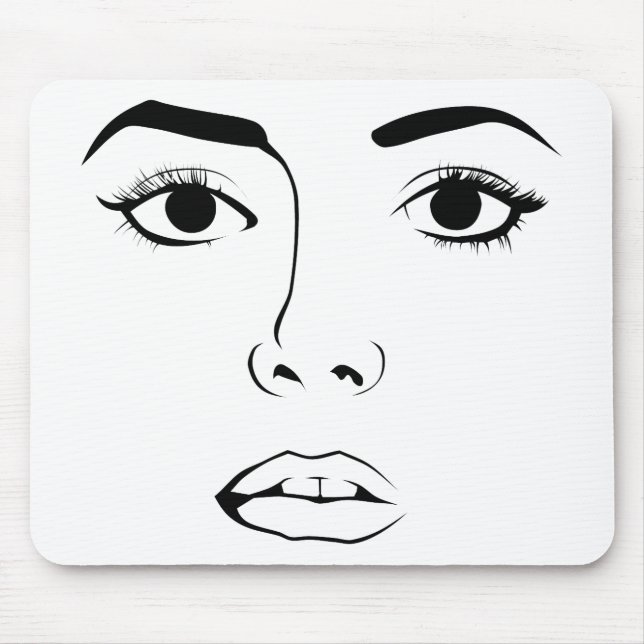 Frauengesicht Mousepad (Vorne)